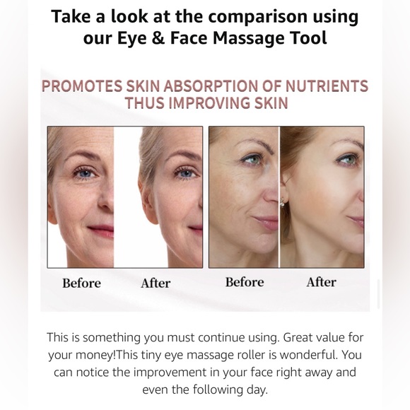 New! Eye & Face Massage Tool Wand Pen, Eye Lift Wand Heated Warm, Vibration, Fir - Picture 11 of 17